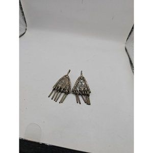Pierced Earrings,  Hand Hammered